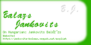 balazs jankovits business card